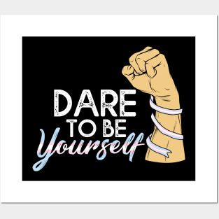 Dare To be Youself awareness Transgender Pride LGBT Posters and Art